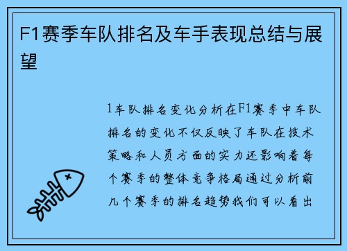 F1赛季车队排名及车手表现总结与展望